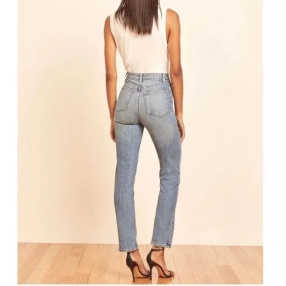 Reformation Liza Ultra High Rise Slim Straight Jeans 30" / Size 26 - Picture 2 of 6